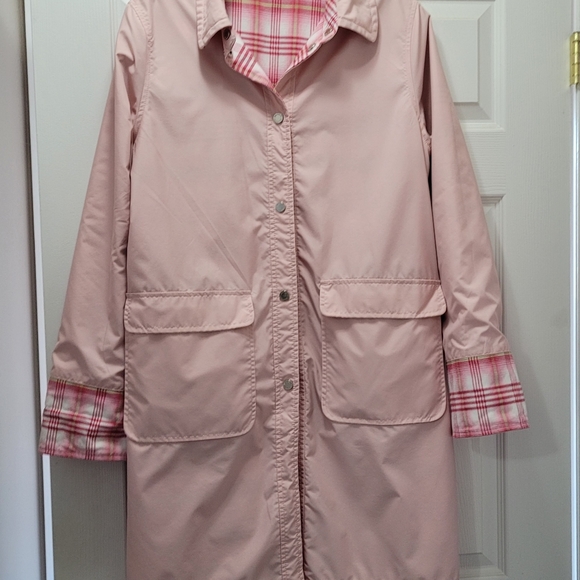 Reversible pink trench coat - Picture 7 of 12